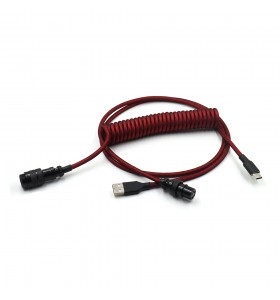  5PIN male GX16 Aviation plug to Type-c Spring and usb to 5pin gx16  female wire cable set red black 